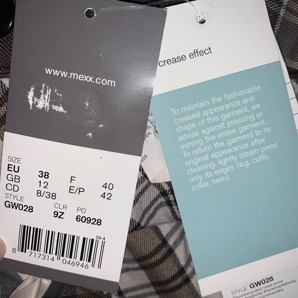 NWT - Mexx Brown Plaid Pieces Skirt - Size 8 - Picture 5 of 5